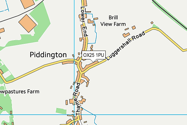 OX25 1PU map - OS VectorMap District (Ordnance Survey)