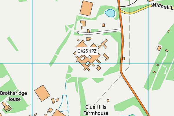 OX25 1PZ map - OS VectorMap District (Ordnance Survey)
