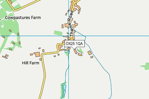OX25 1QA map - OS VectorMap District (Ordnance Survey)