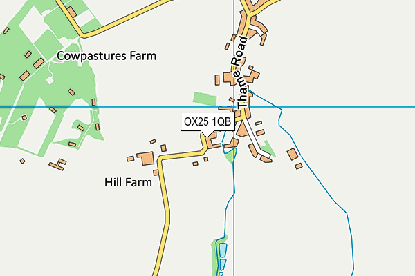 OX25 1QB map - OS VectorMap District (Ordnance Survey)