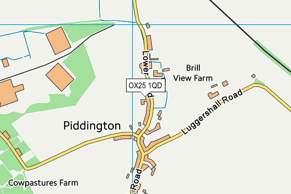 OX25 1QD map - OS VectorMap District (Ordnance Survey)