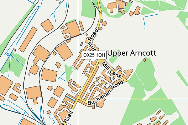 OX25 1QH map - OS VectorMap District (Ordnance Survey)