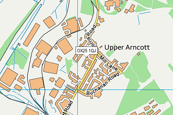 OX25 1QJ map - OS VectorMap District (Ordnance Survey)