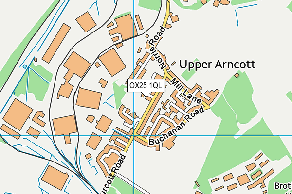 OX25 1QL map - OS VectorMap District (Ordnance Survey)