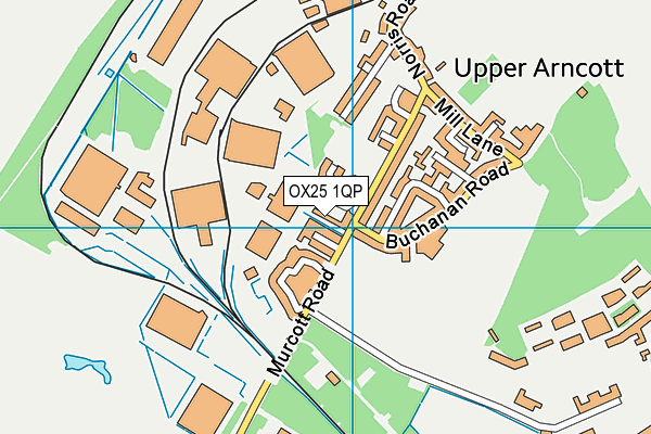 OX25 1QP map - OS VectorMap District (Ordnance Survey)