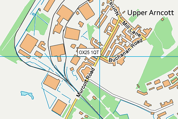 OX25 1QT map - OS VectorMap District (Ordnance Survey)