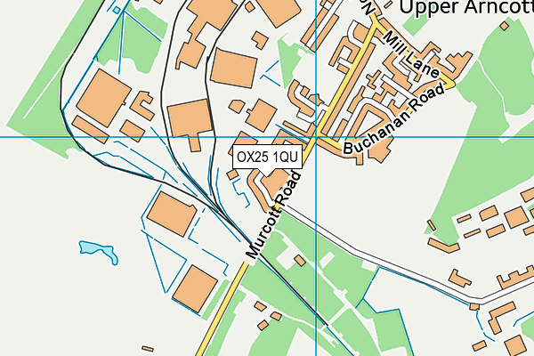 OX25 1QU map - OS VectorMap District (Ordnance Survey)