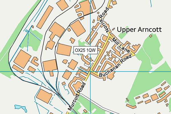 OX25 1QW map - OS VectorMap District (Ordnance Survey)