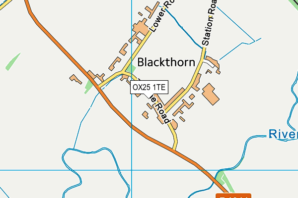 OX25 1TE map - OS VectorMap District (Ordnance Survey)