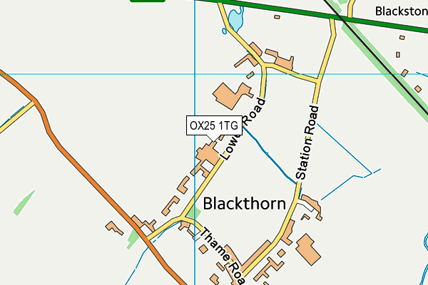 OX25 1TG map - OS VectorMap District (Ordnance Survey)