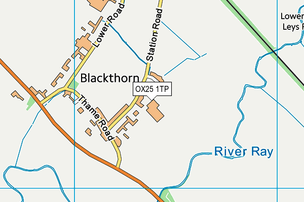 OX25 1TP map - OS VectorMap District (Ordnance Survey)