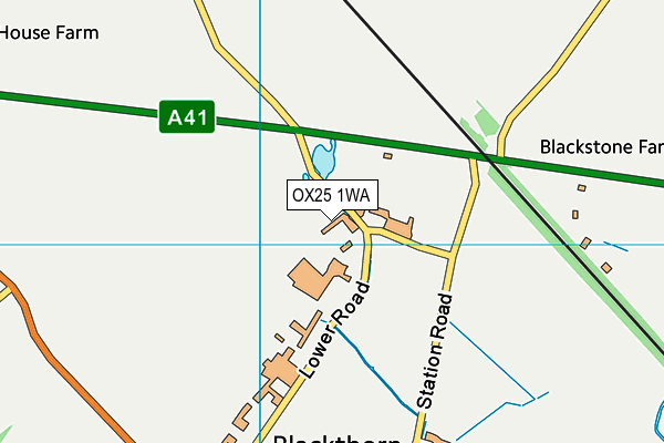 OX25 1WA map - OS VectorMap District (Ordnance Survey)