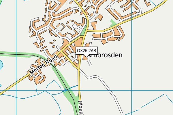 OX25 2AB map - OS VectorMap District (Ordnance Survey)