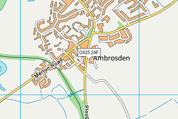 OX25 2AF map - OS VectorMap District (Ordnance Survey)