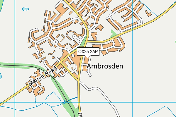 OX25 2AP map - OS VectorMap District (Ordnance Survey)