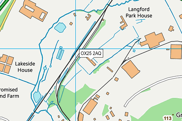 OX25 2AQ map - OS VectorMap District (Ordnance Survey)