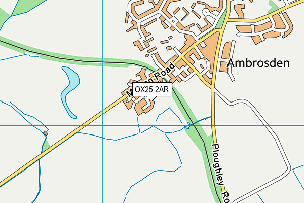 OX25 2AR map - OS VectorMap District (Ordnance Survey)