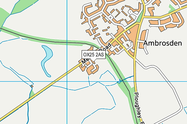 OX25 2AS map - OS VectorMap District (Ordnance Survey)