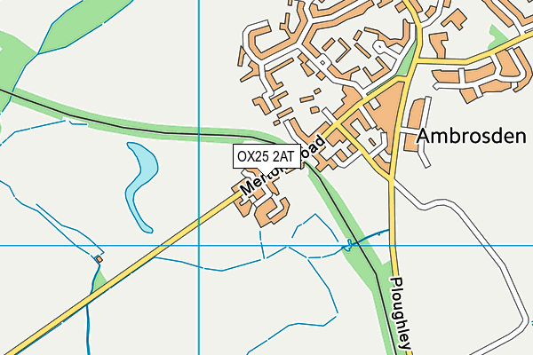 OX25 2AT map - OS VectorMap District (Ordnance Survey)