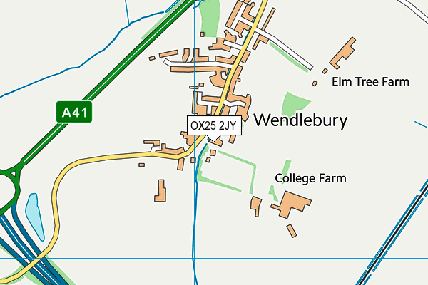 OX25 2JY map - OS VectorMap District (Ordnance Survey)