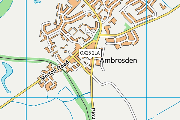 OX25 2LA map - OS VectorMap District (Ordnance Survey)