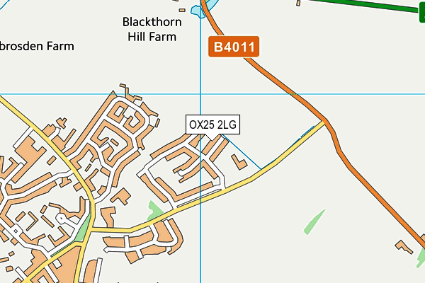 OX25 2LG map - OS VectorMap District (Ordnance Survey)