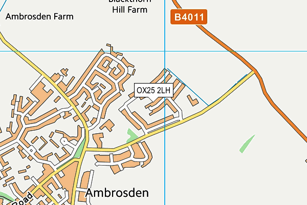 OX25 2LH map - OS VectorMap District (Ordnance Survey)