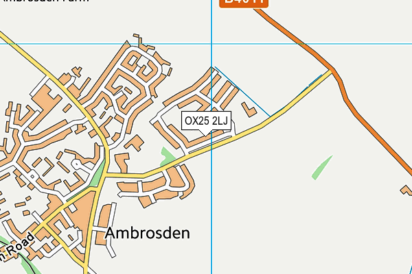 OX25 2LJ map - OS VectorMap District (Ordnance Survey)