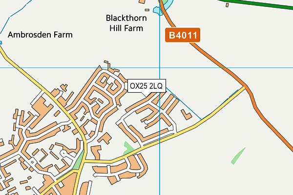 OX25 2LQ map - OS VectorMap District (Ordnance Survey)