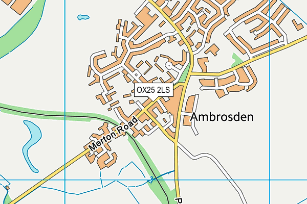 OX25 2LS map - OS VectorMap District (Ordnance Survey)