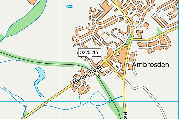 OX25 2LY map - OS VectorMap District (Ordnance Survey)