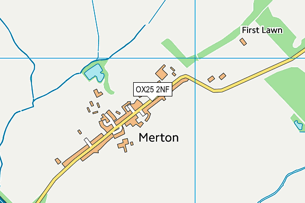 OX25 2NF map - OS VectorMap District (Ordnance Survey)