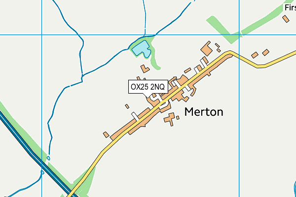 OX25 2NQ map - OS VectorMap District (Ordnance Survey)