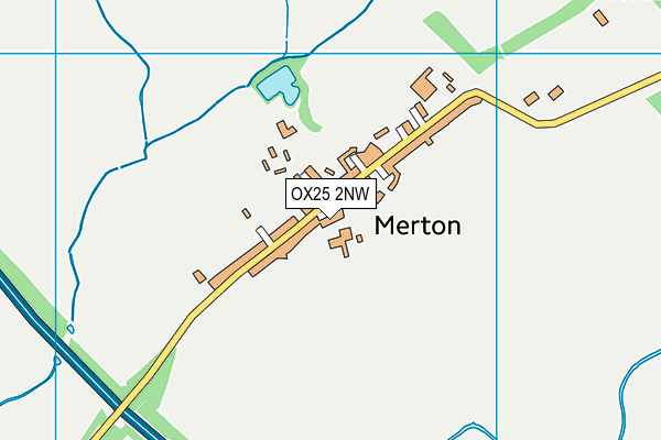 OX25 2NW map - OS VectorMap District (Ordnance Survey)