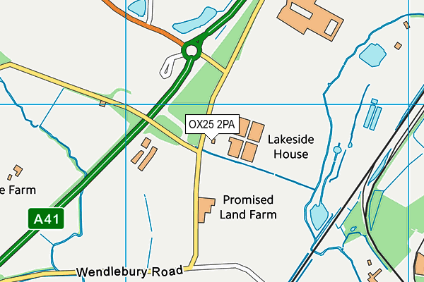 OX25 2PA map - OS VectorMap District (Ordnance Survey)