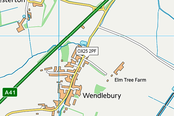 OX25 2PF map - OS VectorMap District (Ordnance Survey)