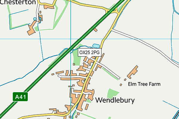 OX25 2PG map - OS VectorMap District (Ordnance Survey)