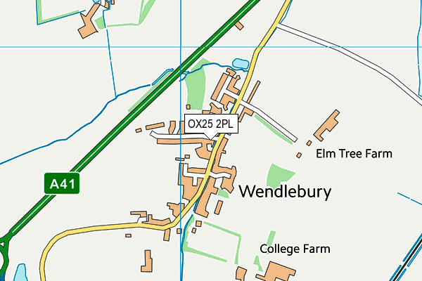 OX25 2PL map - OS VectorMap District (Ordnance Survey)