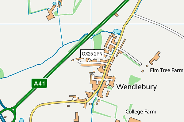 OX25 2PN map - OS VectorMap District (Ordnance Survey)