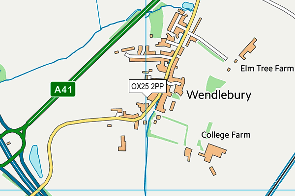 OX25 2PP map - OS VectorMap District (Ordnance Survey)