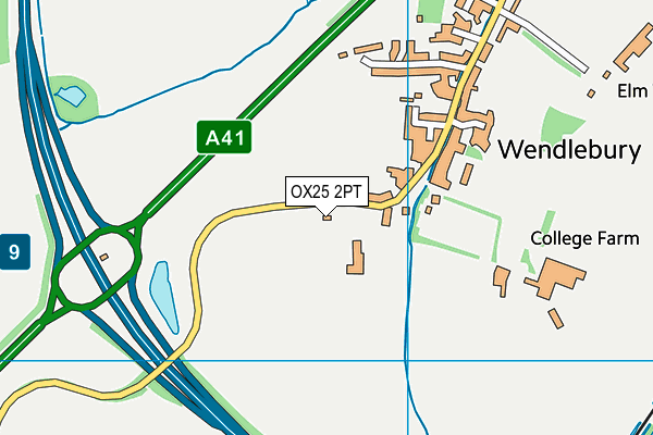 OX25 2PT map - OS VectorMap District (Ordnance Survey)