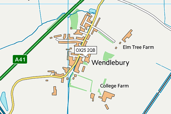 OX25 2QB map - OS VectorMap District (Ordnance Survey)