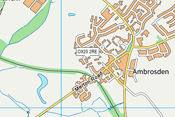 OX25 2RE map - OS VectorMap District (Ordnance Survey)