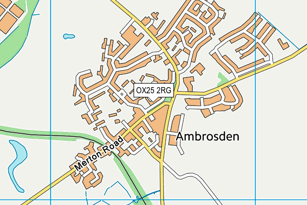 OX25 2RG map - OS VectorMap District (Ordnance Survey)