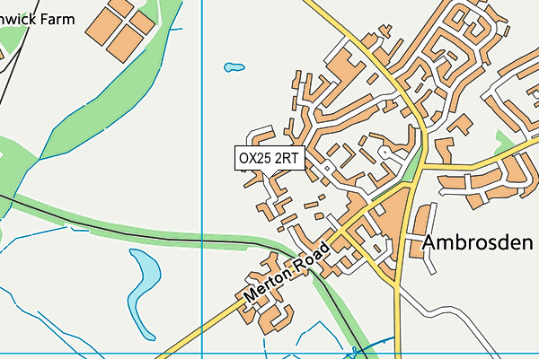 OX25 2RT map - OS VectorMap District (Ordnance Survey)