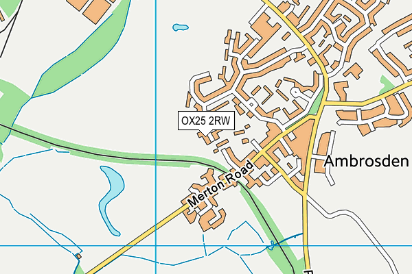 OX25 2RW map - OS VectorMap District (Ordnance Survey)