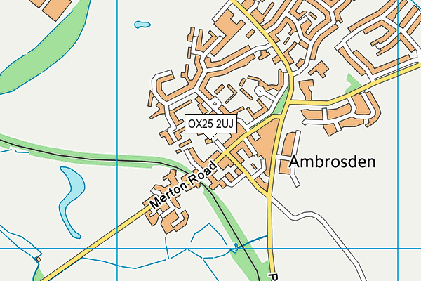 OX25 2UJ map - OS VectorMap District (Ordnance Survey)