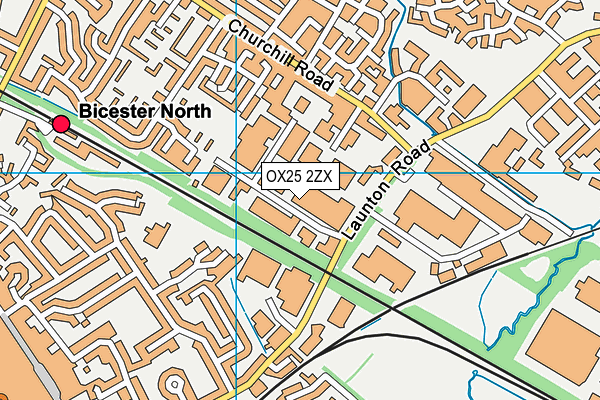 OX25 2ZX map - OS VectorMap District (Ordnance Survey)