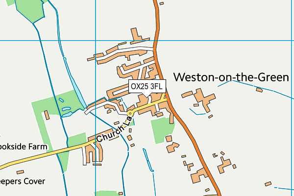 OX25 3FL map - OS VectorMap District (Ordnance Survey)