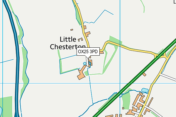 OX25 3PD map - OS VectorMap District (Ordnance Survey)